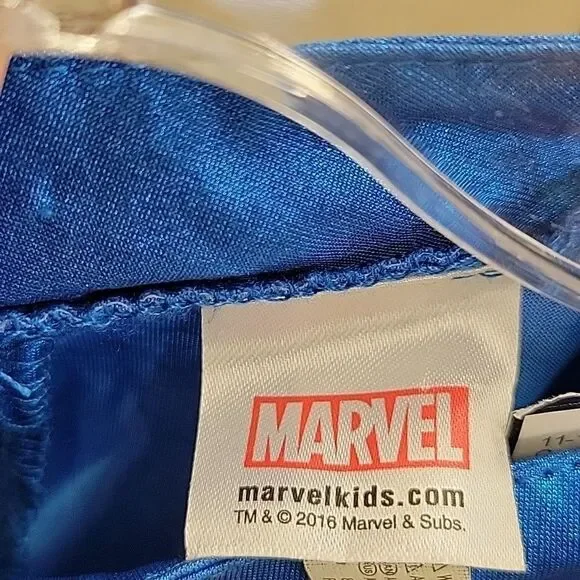 Captain America dress, cape, shield, socks, mask Childs Large 12-14 - Picture 6 of 12